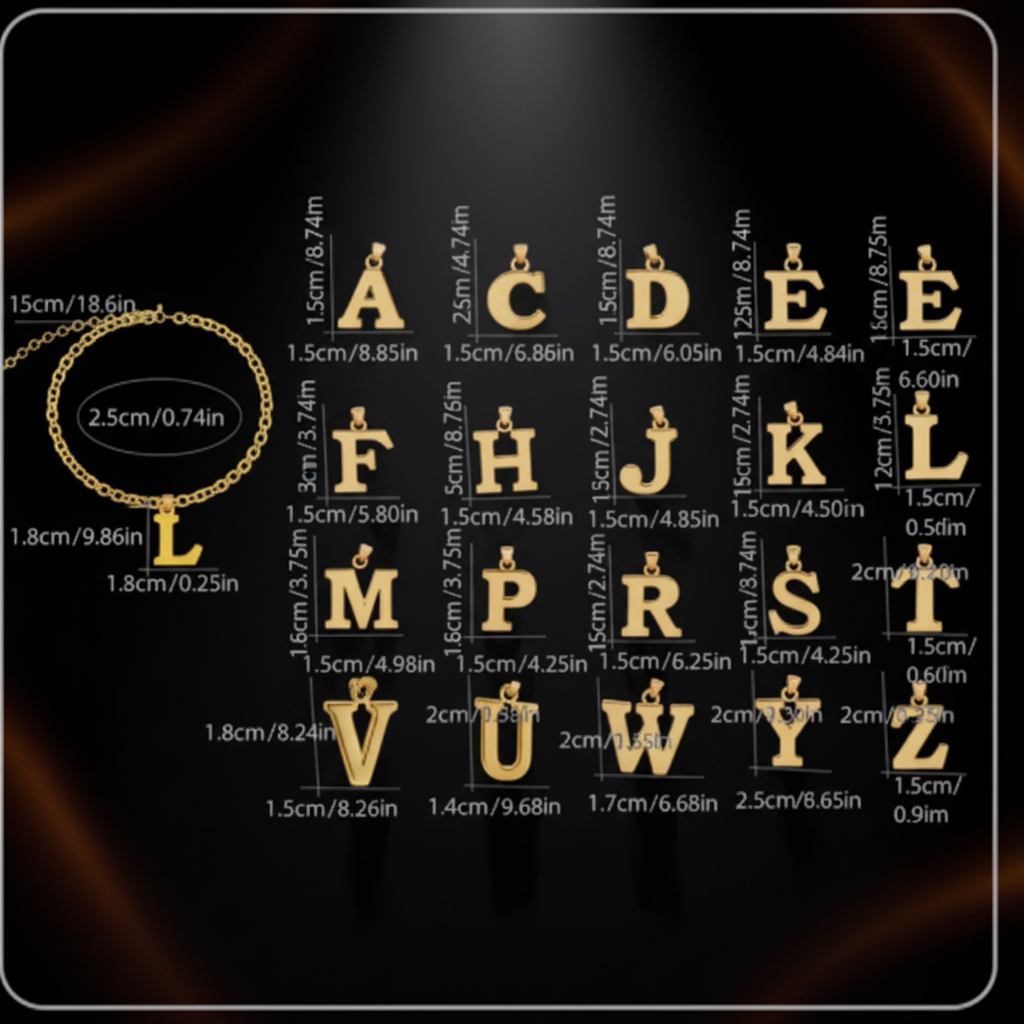 Golden Initial Anklet Charm